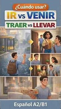 🚀 Master Spanish Movement Verbs: IR vs VENIR, TRAER vs LLEVAR (A2/B1) 🇪🇸🤔