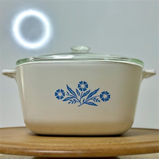 Vintage Corning Ware Cornflower Blue Casserole Dish W Lid | Mid Century Kitchen | 8.25” Square - Etsy