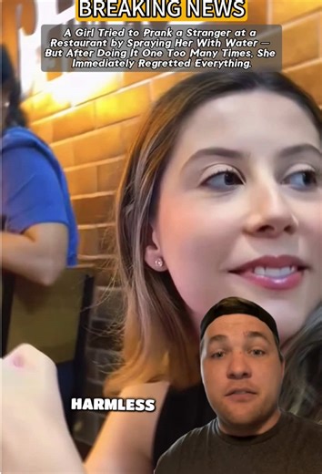 Girl's Water Prank Goes Wrong at Restaurant