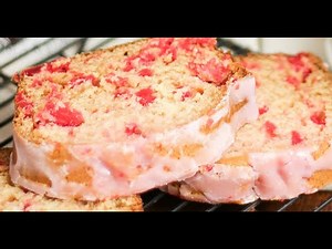 Homemade Cherry Bread with Cherry Icing