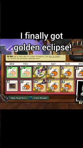i got golden eclipse skin! #dandysworld #roblox #dandysworldroblox #halloween #skins