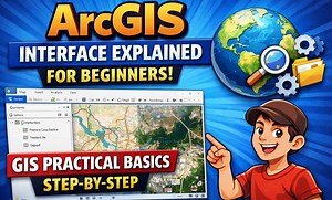 🗺️ ArcGIS Interface Explained for Beginners | GIS Practical Basics Starting GIS practicals and feeling confused by the ArcGIS interface? This video is specially created for beginners to help you understand the ArcGIS workspace clearly. In this tutorial, you will learn: ✔️ Menu Bar ✔️ Toolbars ✔️ Table of Contents ✔️ Map Display Area ✔️ Status Bar ✔️ Catalog Window By the end of this video, you will be able to navigate the ArcGIS screen confidently and prepare for GIS practical work. 🎯 Next vid