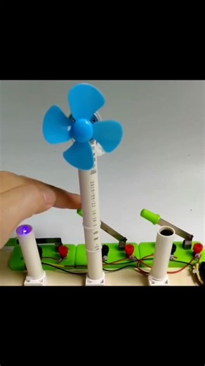 DIY Wind Turbine Generator Experiment | Amazing Science Project #shorts