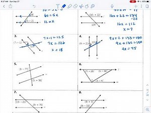 Geometry U3 3 Parallel Lines and Transversals and Algebra