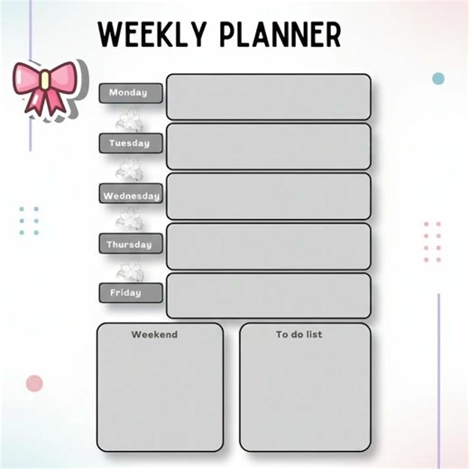 5 Weekly Planner Bundle Printable | Simple Weekly Schedule Templates #shorts #planner