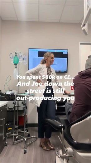 Dr. Nicole Saldua 🦷✨ — Your Dentist BFF on Instagram: "This might hurt. You’ve dropped tens of thousands on CE. You fly across the country. You train with the best. Your margins are perfect. Your occlusion is textbook. You are objectively the better clinician. And yet… Fricken Dr. Joe down the street, doing average work AT BEST, is booking full-arch cases every month. Why? Because patients don’t understand marginal ridge integrity. They understand how you made them feel. If you’re brilliant but