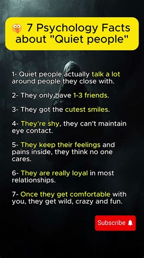 🤫 7 Psychology Facts about Quiet people