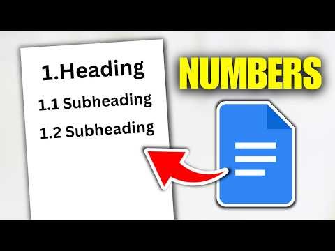 How To Make Numbered Headings & Subheadings In Google Docs
