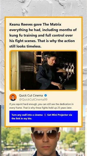 Keanu Reeves gave The Matrix everything he had including months of kung fu training and full control