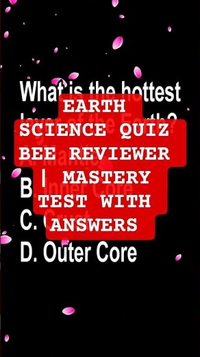 EARTH SCIENCE QUIZ BEE REVIEWER | MASTERY TEST WITH ANSWERS #castielvlog #sciencequizbee