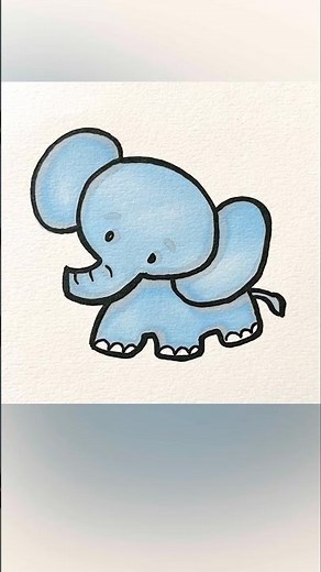 How to draw an elephant | easy animals drawing for kids #stepbystep #simple #artforkids #kidsvideo