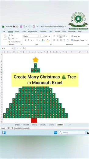 🎄 Create a Christmas Tree 🎄 using Conditional Formatting in Excel! #ChristmasTree #ExcelTips