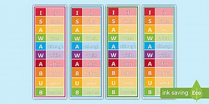 I SAW A WABUB Bookmark Cut-Outs