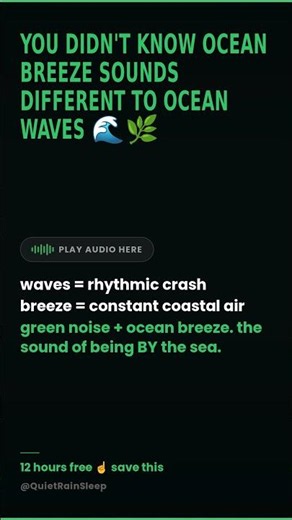 Green Noise Coastal Escape - The Most Calming Sound to Sleep #sleepsounds #asmr #nature