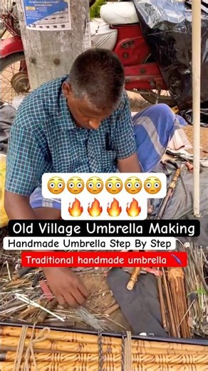 Traditional Handmade Umbrella Making | Old Craft Process #shorts #trending