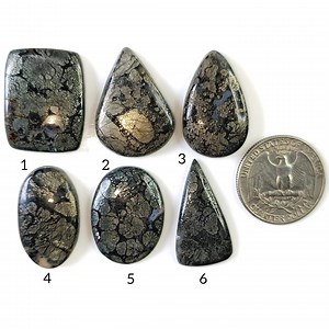Natural Marcasite Cabochons: Polished Flat Backs for Jewelry - Etsy