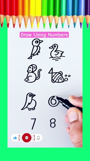 Learn How to Draw Using Numbers ✍️🎨😱