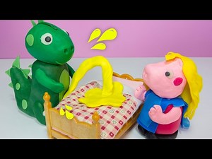 Peppa Pig English Compilation Frozen Elsa Dinosaur Pee Bed Play-Doh