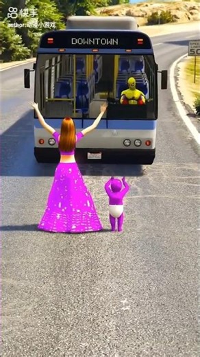 “Woman Bus vs Spider-Man?! Unexpected Battle #SpiderManShorts