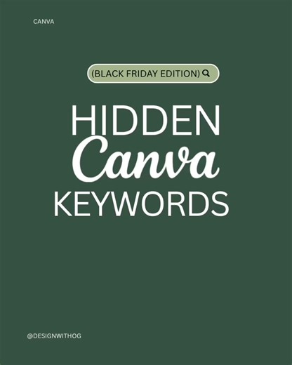 Designing Black Friday content in Canva? Pause right here. There’s a simple keyword trick that instantly pulls up unique Black Friday elements — no more digging through pages of random graphics. Most creators rely on basic searches like “sale” or “discount,” and they miss the high-quality elements that actually make designs pop. This keyword set brings out exclusive badges, tags, ribbons, icons, balloons, mockups, and 3D pieces that level up any Black Friday promo. Perfect for creating: • IG pos