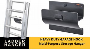 Watch Ladder Hanger Garage Wall Heavy Duty Hook Wall Mount Ladder  on Amazon Live