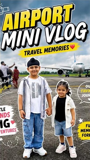 ✈️ Flying with Two Kids ❤️ | Airport Mini Vlog | Family Travel Memories