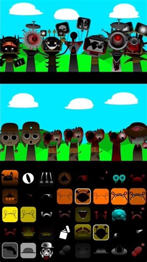 Fun Bot🟠 and 🔘 Clucr vs 🟤 Tunner 1-7 BEST #incrediboxsprunki #sprunki #sprunkimod #sprunkimusic