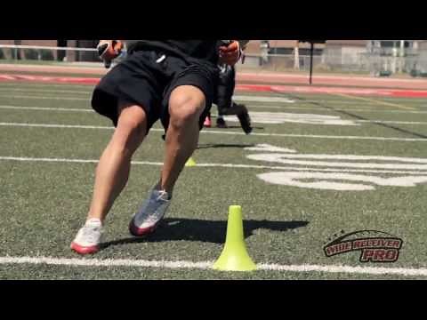 Wide Receiver Drills- Quick Feet Explosion Drill (Circle the Cones Drill) - Wide Receiver Pro DVD