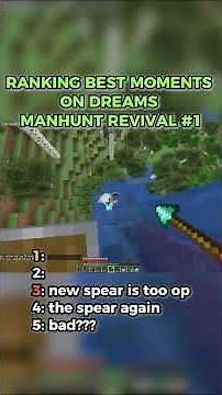 RANKING BEST MOMENTS ON DREAMS MANHUNT REVIVAL #1 #shorts #manhunt #dream