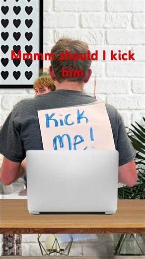 POV: your friend gets the tag of KICK ME sign!!! #youtube #youtubeshorts #memes