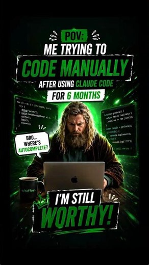 Trying to code manually in 2026 💀💻