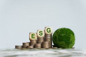 Concepts of ESG, environment, society and governance. Green and...