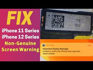 How to Remove iPhone 14, 13, 12, 11 Series Non-Genuine Display Warning (Important Display Message)