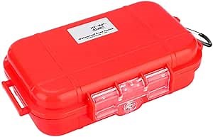Amazon.com: Plastic Waterproof Shockproof Box Outdoor Waterproof Airtight Survival Case Storage Case Floating Hard Shell Wet Dry Box Carry Box Container Marine Fishfinder Case 4 Colors(Red) waterproof box sm : Sports & Outdoors