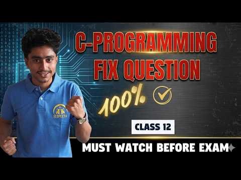 C-PROGRAMMING IMPORTANT QUESTIONS BOARD EXAM CLASS 12 COMPUTER SCIENCE #elopeeth #computerscience