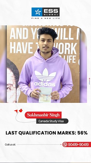 Sukhmanbir Singh fulfills Canadian dream, acknowledging ESS Global's invaluable assistance with gratitude. . Start Your Process: 90419-90419 . . #essglobal #immigrationexperts #canada #study #visa #success | ESS Global Private Limited