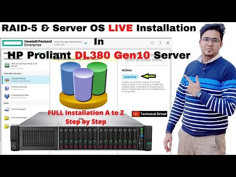 How to Configure RAID in HP ProLiant DL380 Gen10 Server | Full Configuration RAID with OS 🔥🔥😍