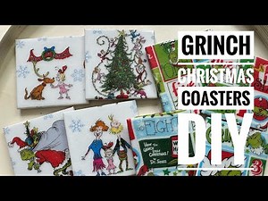 Grinch Coaster DIY- Easy Holiday Crafts-Grinch DIY Decor