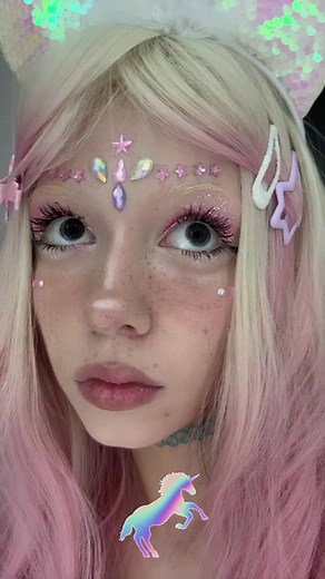 #tumblr #unicorn #glittermakeup #glitter #единорог | unicorn makeup