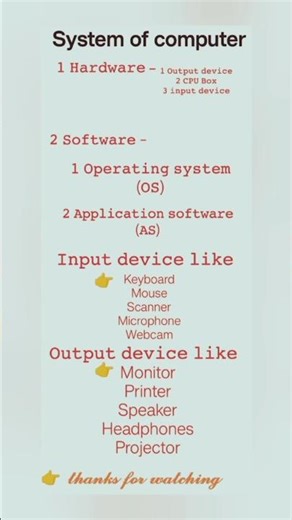 || What is system of computer || Input device क्या है || Output device क्या है ||