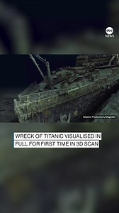 85K views · 4.3K reactions | SUNKEN TREASURE: The wreck of the ill-fated Titanic ocean liner has been visualised in full for the first time as part of what researchers say is the "largest underwater scanning project in history." https://abcn.ws/3Wd8Fkv | ABC News | Facebook