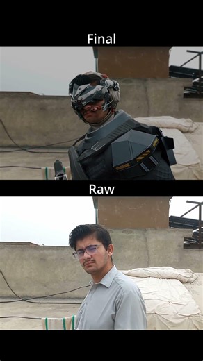 Raw/Final of the VFX sequence i worked on a few years ago! #vfx #blender