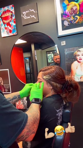 𝐈𝐍𝐊 𝐕𝐈𝐋𝐋𝐀𝐈𝐍𝐒 𝐓𝐀𝐓𝐓𝐎𝐎𝐒 ✍🏽 on Instagram: "Want a #piercing don’t be a cry baby @mikehustle813 @inkvillainstattoos #piercedgirls #follow #share"
