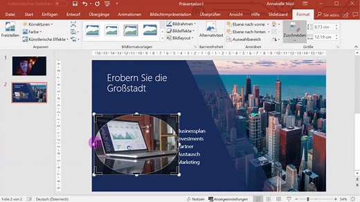 PowerPoint - Bild schräg oder als Kreis zuschneiden (2022)