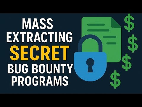GET YOUR FIRST BOUNTY | Mass Extraction of Secret Bug Bounty Programs | (Manual + AI) #bugbounty 💰