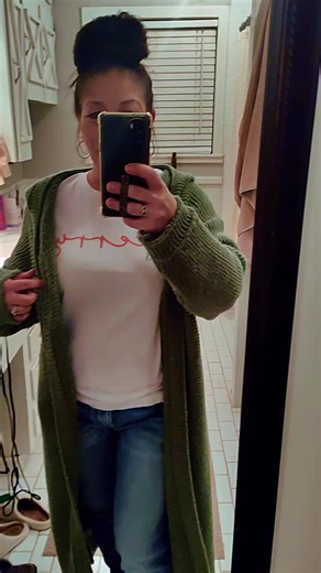 The softest sweater duster with hood #ootd #sweater #sweaterweather