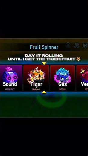 Day 17 Rolling Until I Get The Tiger Fruit In Blox Fruits 🐯#fyp #shorts #subscribe