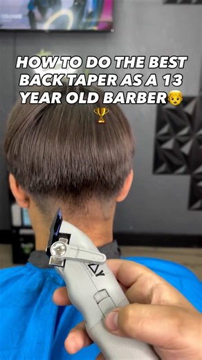 How To Do The BEST 🔥 BACK TAPER FADE As A 13 Year Old Barber 💈⚡️