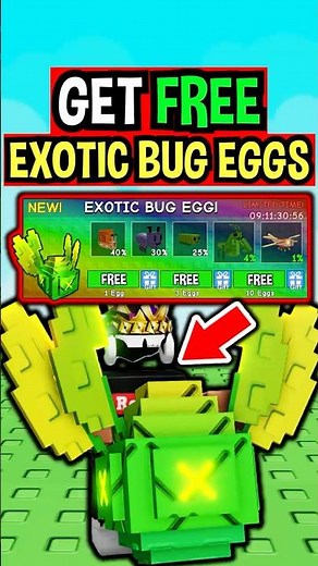 Get FREE EXOTIC BUG EGGS In Roblox Grow a Garden..