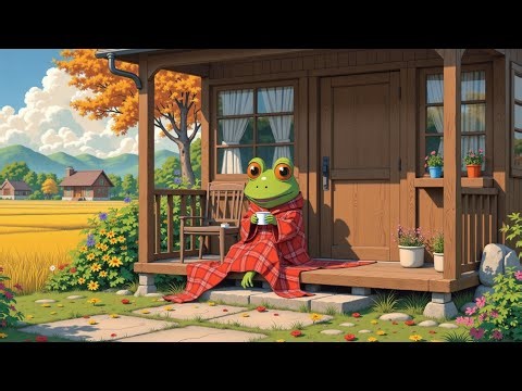 🐸 Cozy Lofi Frog Chill ~ Rainy Day Vibes for Study & Focus 🍂